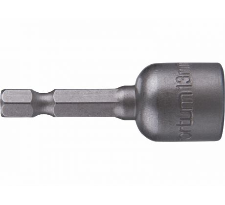 Hlavica nástrčná magnetická so 6-hrannou stopkou 1/4’’, 13x48mm, CrV, FORTUM