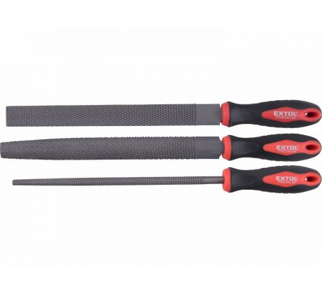 Rašpľa, 250mm, 3-dielna sada, sek 2, EXTOL PREMIUM