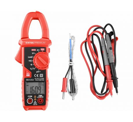 Multimeter kliešťový s automatickou voľbou rozsahov, True RMS, EXTOL PREMIUM
