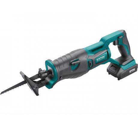 Píla chvostová aku Share20V, 1x 2Ah, zdvih 25,4mm, bezuhlíkový motor, EXTOL INDUSTRIAL