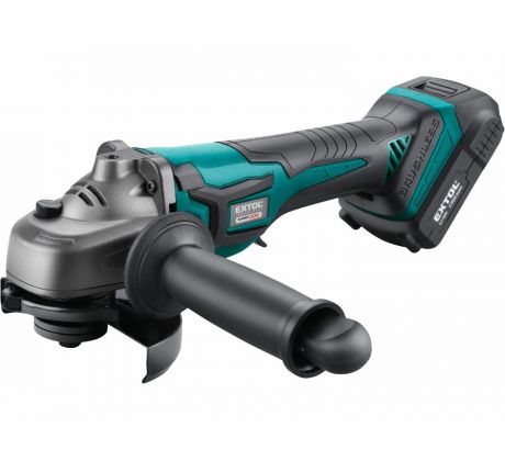 Brúska uhlová aku Share20V, 1x 2Ah, 125mm, bezuhlíkový motor, EXTOL INDUSTRIAL