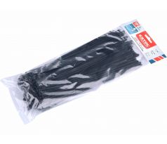 Pásky sťahovacie čierne, rozpojiteľné, 7,2x300mm, 100ks, nylon PA66, EXTOL PREMIUM