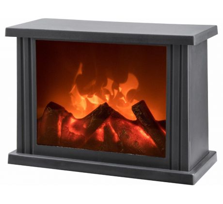 Krb LED, s plápolajúcim ohňom, 3x1,5V C, 28x12x20cm, EXTOL LIGHT