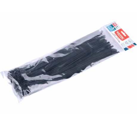 Pásky sťahovacie čierne, rozpojiteľné, 7,2x400mm, 100ks, nylon PA66, EXTOL PREMIUM