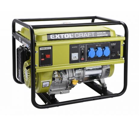 Elektrocentrála rámová benzínová, 1F, 5,5kW/230V, EXTOL CRAFT