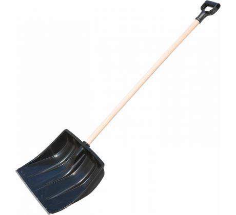 Odhŕňač na sneh plastový, drevená násada, 500mm