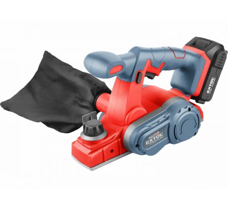 Hoblík falcovací aku Share20V, 1x 2Ah, hobľovacia šírka 60mm, EXTOL PREMIUM