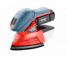 Brúska deltová vibračná aku Share20V, 1x 2Ah, základňa 135×95mm, EXTOL PREMIUM