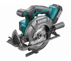 Píla kotúčová aku Share20V, 1x 2Ah, kotúč 165mm, bezuhlíkový motor, EXTOL INDUSTRIAL