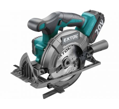 Píla kotúčová aku Share20V, 1x 2Ah, kotúč 165mm, bezuhlíkový motor, EXTOL INDUSTRIAL