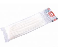 Pásky sťahovacie biele, nízkoprofilový zámok, 4,6x280mm, 100ks, nylon PA66, EXTOL PREMIUM