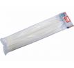 Pásky sťahovacie biele, nízkoprofilový zámok, 7,6x370mm, 50ks, nylon PA66, EXTOL PREMIUM
