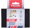 Špongia brúsna 4-stranná, 100x70x25mm, P220, EVA, EXTOL PREMIUM