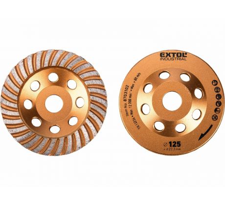 Kotúč brúsny diamantový dokončovací, 125mm, Turbo, EXTOL INDUSTRIAL