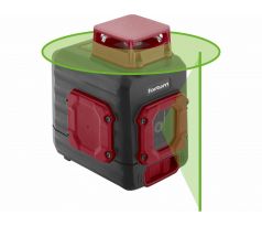 Laser líniový, krížový samonivelačný, zelený, 1D1V(1H360+1V), Li-ion akumulátor, FORTUM