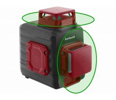 Laser líniový, krížový samonivelačný, zelený, 2D(1H360+1V360), Li-ion akumulátor, FORTUM