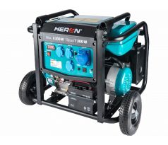 Elektrocentrála rámová benzínová 1F, 8,2kW, podvozok, elektrický štart, HERON