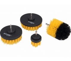 Kefy čistiace so 1/4" stopkou do vŕtačky, 4ks, EXTOL CRAFT