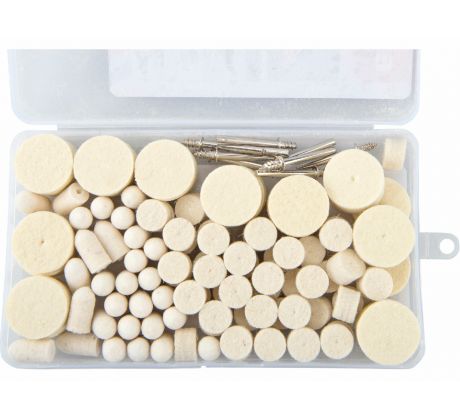 Kotúče leštiace filcové pre priamu brúsku, 120ks, Ø13-25mm, EXTOL CRAFT