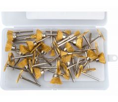 Kartáče oceľové pre priamu brúsku, 45ks, pomosadzený, EXTOL CRAFT