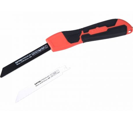 Rukoväť na pílové plátky, so zásobníkom na 3 plátky, EXTOL PREMIUM