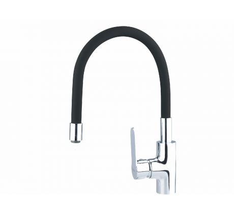 Batéria stojanková, flexibilné horné rameno čierne, 550mm, 35mm, lesklý chróm, BALLETTO