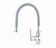 Batéria stojanková, flexibilné horné rameno šedé, 550mm, 35mm, lesklý chróm, BALLETTO