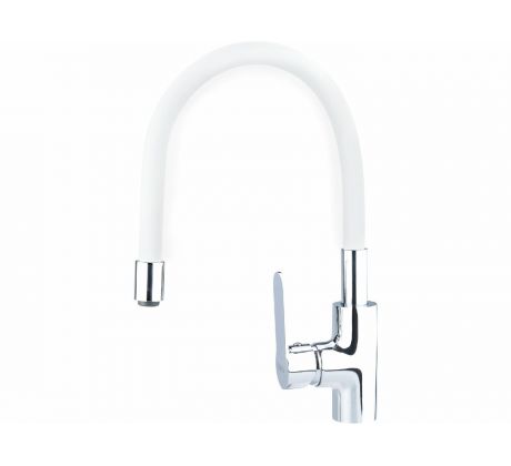 Batéria stojanková, flexibilné horné rameno biele, 550mm, 35mm, lesklý chróm, BALLETTO