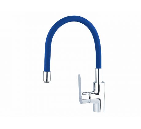 Batéria stojanková, flexibilné horné rameno modré, 550mm, 35mm, lesklý chróm, BALLETTO