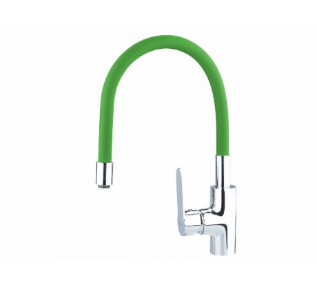 Batéria stojanková, flexibilné horné rameno zelené, 550mm, 35mm, lesklý chróm, BALLETTO