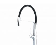 Batária stojánková, flexibilné horné rameno s premostením, 630mm, čierne, 25mm, lesklý chróm, BALLET