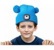 Čiapka modrá detská s čelovým svetlom, LED 4x25lm, 250mAh Li-ion, nabíjanie cez USB, EXTOL LIGHT