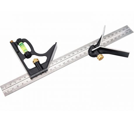 Uholník posuvný 300mm, s vystredovačom na kruhy, hliník a antikoro, EXTOL PREMIUM