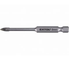 Vrták do skla a keramiky 5mm, šesťhranná 1/4" stopka, EXTOL PREMIUM