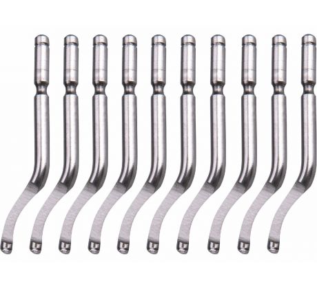 Čepele k odhrotovaču kobaltové, 10ks, HSS-Co5%, 45 stupňov, HSS-Co5 (M35), EXTOL PREMIUM