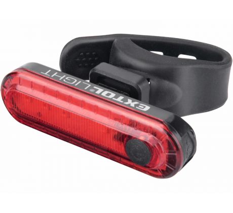 Svietidlo zadné na bicykel červené, 3,7V/220mAh Li-pol, USB nabíjanie, EXTOL LIGHT