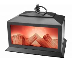 Krb LED, s plápolajúcim ohňom, 3x1,5V AA, 22x20x14cm, EXTOL LIGHT