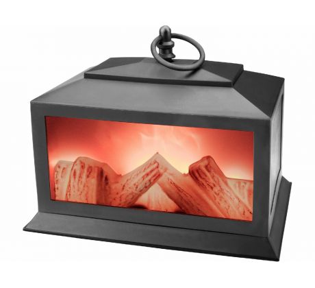 Krb LED, s plápolajúcim ohňom, 3x1,5V AA, 22x20x14cm, EXTOL LIGHT