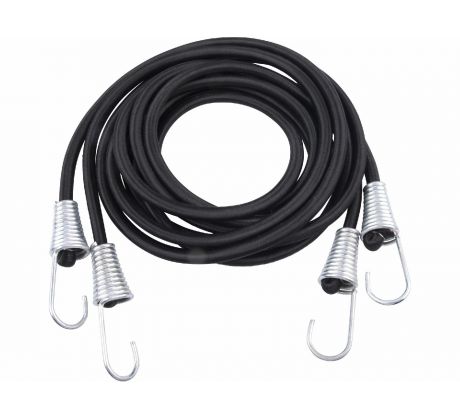 Popruhy elastické s hákmi, 300cm x Ø12mm, 2ks, pozinkované háky Ø 4mm, EXTOL PREMIUM
