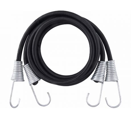 Popruhy elastické s hákmi, 2ks, 150cm x Ø12mm, pozinkované háky Ø4mm, EXTOL PREMIUM
