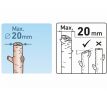 Nožnice záhradnícke kovové, 210mm, max. prestrih Ø20mm, HCS, EXTOL PREMIUM
