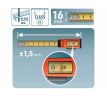 Meter zvinovací s okienkom, 3m/16mm, EXTOL PREMIUM