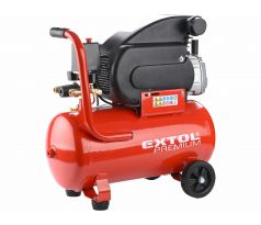 Kompresor olejový, príkon 1,5kW, nádoba 24l, max. 8bar, EXTOL PREMIUM