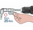 Nadstavec na bity rohový, 140mm, max.25Nm, EXTOL CRAFT