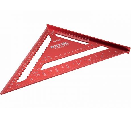 Uholník s príložníkom hliníkový, 300mm, uhlomer, hliník, EXTOL PREMIUM