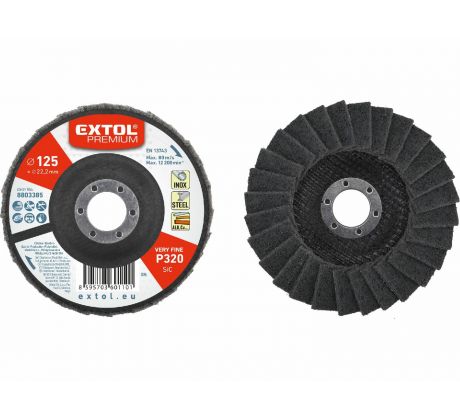 Kotúč lamelový šikmý, Ø125mm, P320, EXTOL PREMIUM
