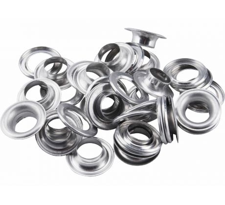 Oká hliníkové pre PE plachty, 20ks, EXTOL CRAFT