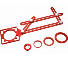 Šablóna na prenášanie rozmerov, 250x120mm, hliník, EXTOL PREMIUM