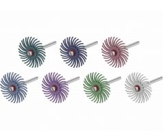 Kotúče leštiace nylonové, do štrbín, 52ks, Ø25mm, stopka Ø3mm, #80-120-220-400-600-100-2500, organiz