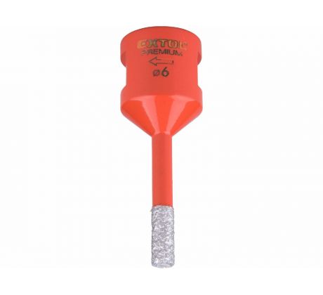 Vrták korunkový diamantový do uhlovej brúsky, Ø6mm, EXTOL PREMIUM